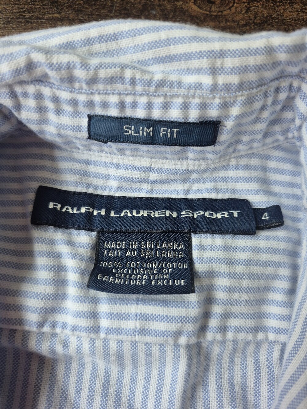 Ralph Lauren Slim Fit Oxford L9ng Sleeve Button Up Size 4 - Picture 5 of 5
